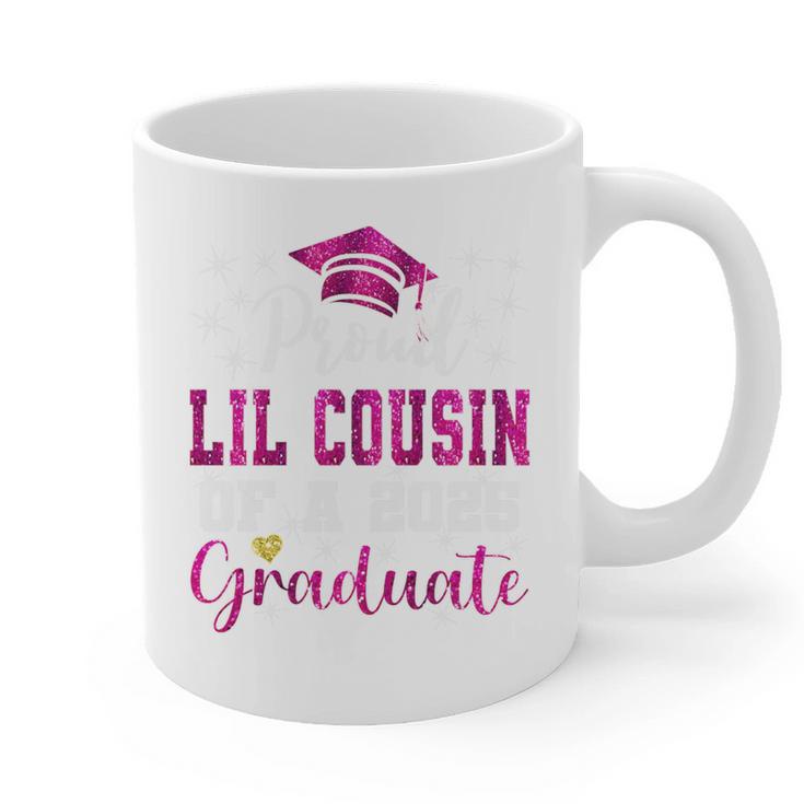 Super Proud Little Cousin Of 2025 Graduate Graduation Family Premium Tri-Blend Graphic Print Coffee Mug