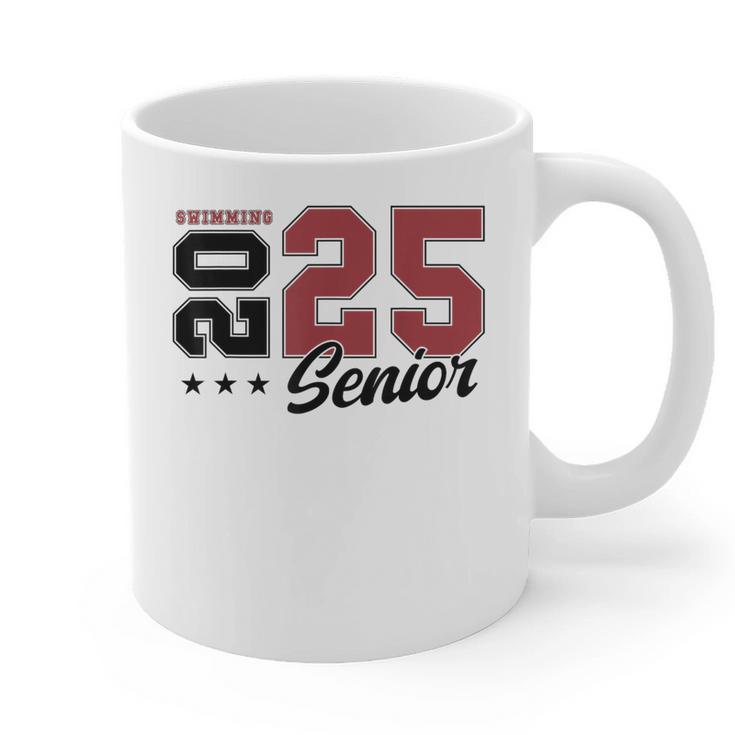 Swimming Senior Night Swimming Senior 2025 Graduation 59 Graphic Print Coffee Mug