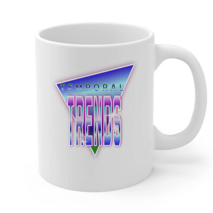 Temporal Trends Vaporwave Style Retro Nostalgia Look Premium Tri-Blend Graphic Print Coffee Mug
