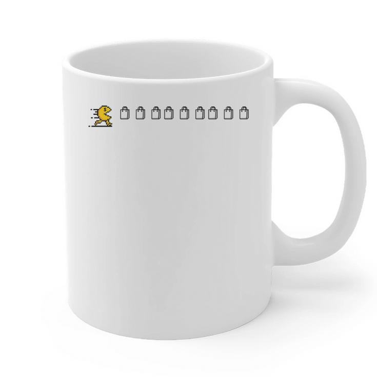 Thanksgiving Fun Nostalgia Pixels Shopping Therapy Graphic Print Coffee Mug
