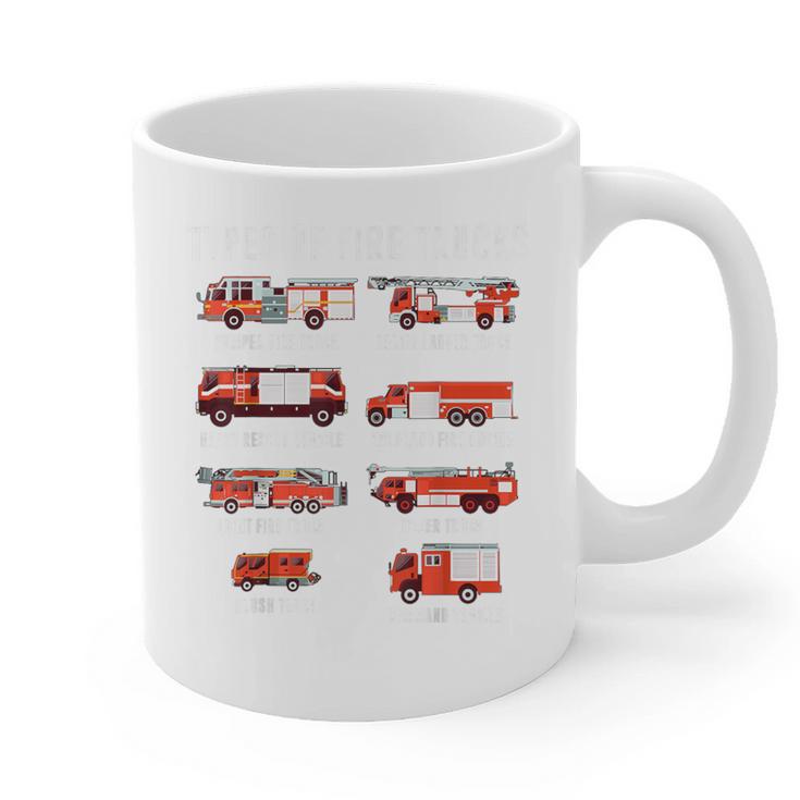 Toddler Boy Types Of FireTruck Firefighter Baby Dad Fireman Graphic Print Coffee Mug