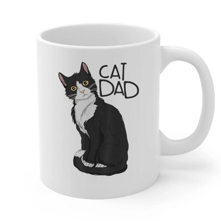 Tuxedo Cat Dad Cat Dad Tuxedo Cat Dad Graphic Print Coffee Mug