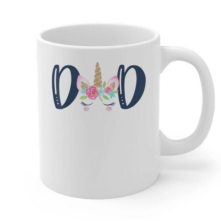 Unicorn Dad Birthday Shirt Matching Family Party Tee T-Shirt Graphic Print Coffee Mug