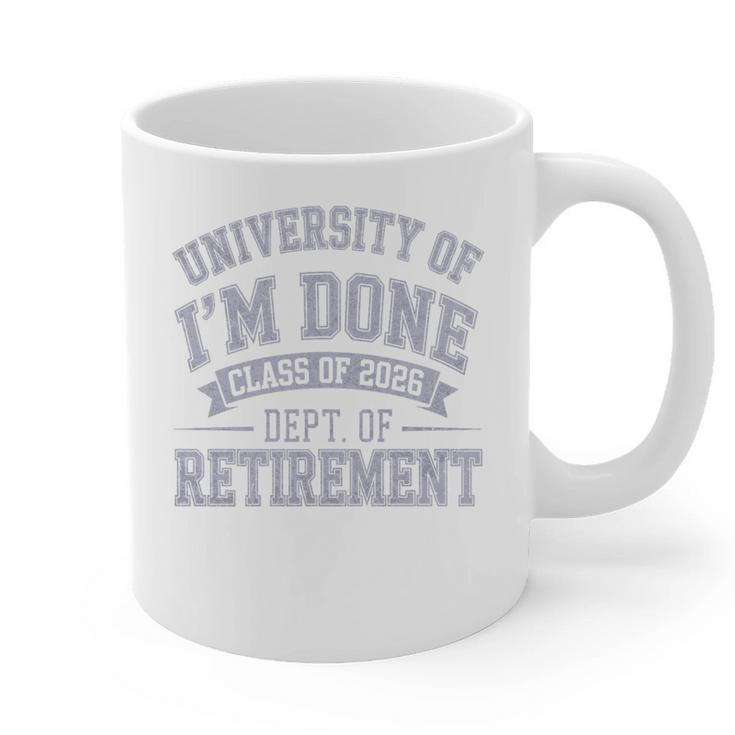 University Of Im Done Retirement Graduation 2026 Premium Tri-Blend Graphic Print Coffee Mug