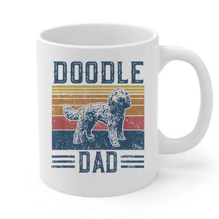 Vintage Doodle Dad Aussie Doodle & Goldendoodle Graphic Print Coffee Mug