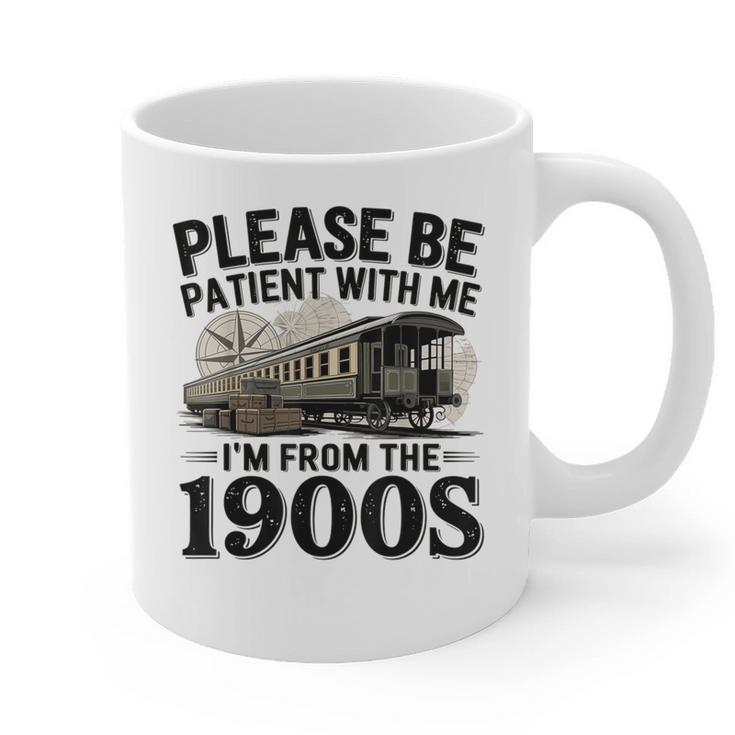Vintage Be Patient With Me I'm From The 1900s Steam Train Graphic Print Coffee Mug