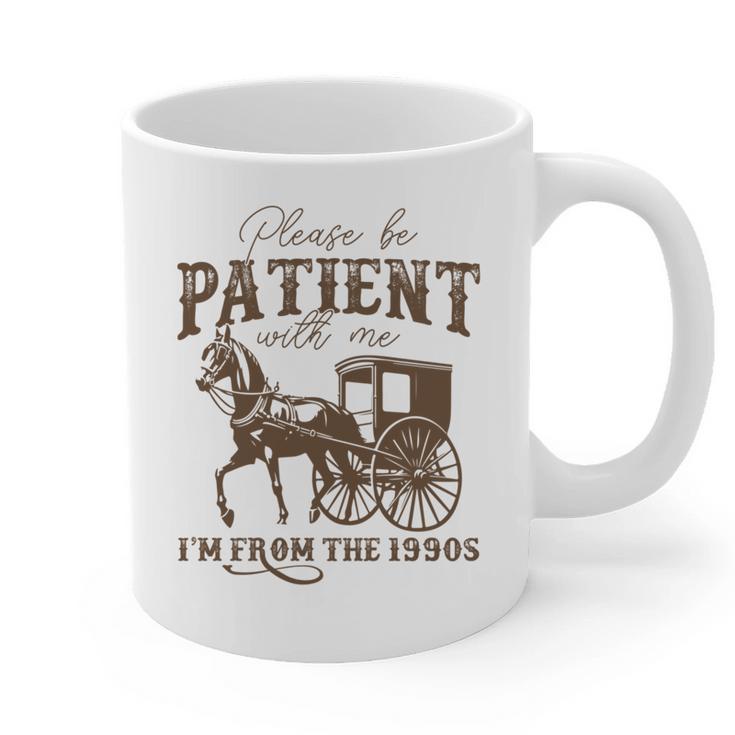 Vintage Please Be Patient With Me I'm From The 1900s On Back Graphic Print Coffee Mug