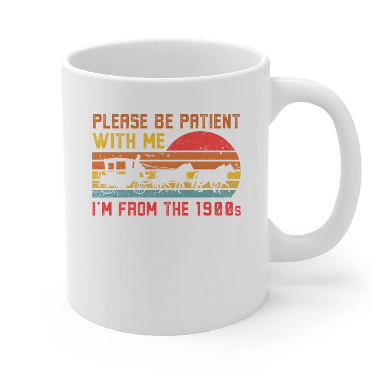 Vintage Retro Please Be Patient With Me I'm From The 1900s Premium Graphic Print Coffee Mug