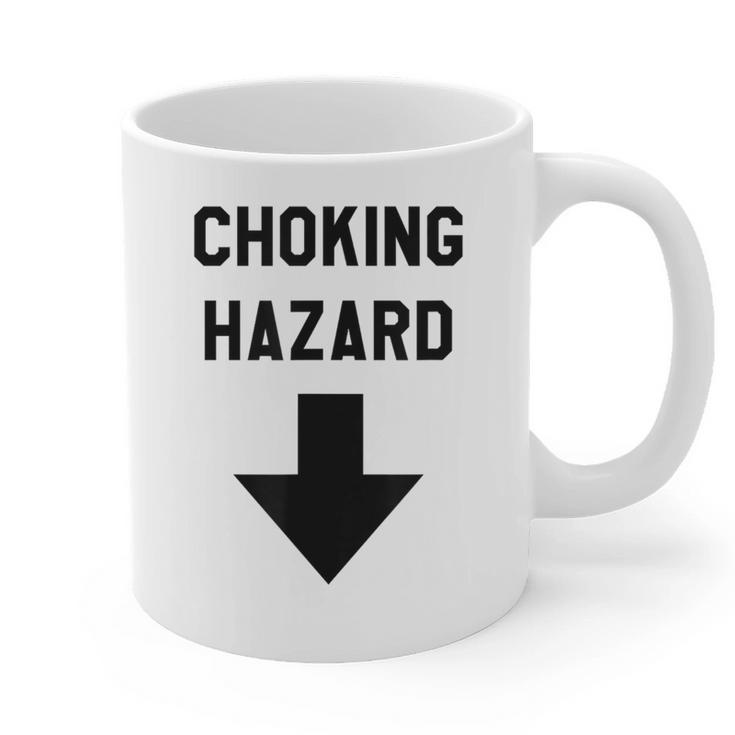 Viral And Internet Meme Crude Gag Apparel Choking Hazard Adult Dad Joke Graphic Print Coffee Mug