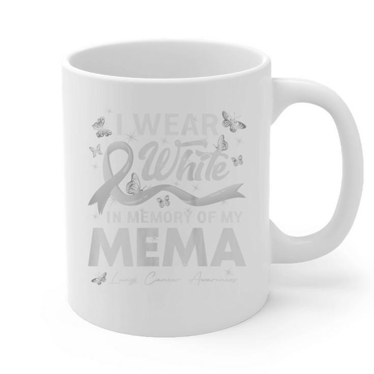 I Wear In Memory Of My Mema Lung Cancer Graphic Print Coffee Mug