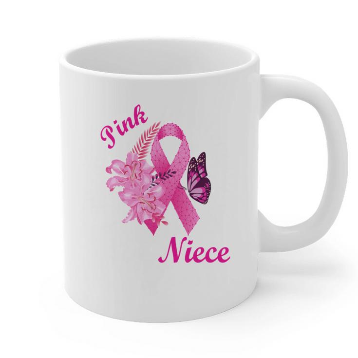 I Wear Pink In Memory Of My Niece Breast Cancer Awareness Graphic Print Coffee Mug I Wear Pink In Memory Of My Niece Breast Cancer Awareness Graphic Print Coffee Mug