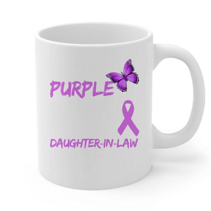 I Wear Purple In Memory Of My Daughter-In-Law Overdose Graphic Print Coffee Mug I Wear Purple In Memory Of My Daughter-In-Law Overdose Graphic Print Coffee Mug