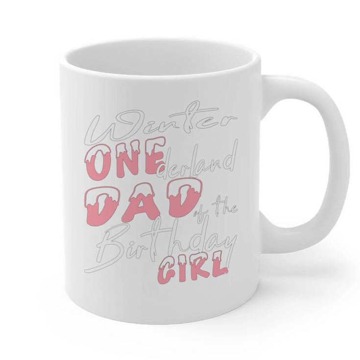 Winter Onederland 1st Birthday Theme Dad Of Birthday Girl Graphic Print Coffee Mug