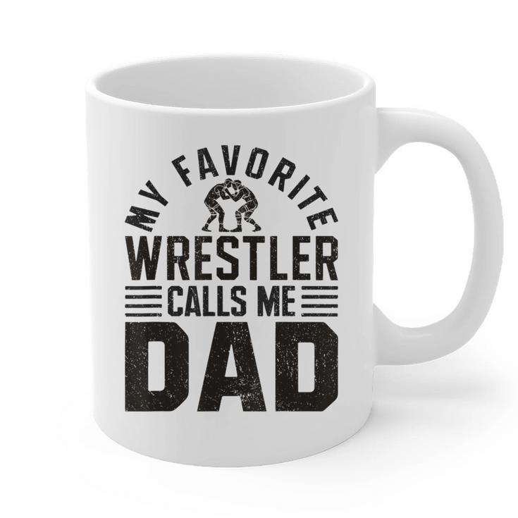 Wrestler Daddy Wrestling Dad Graphic Print Coffee Mug