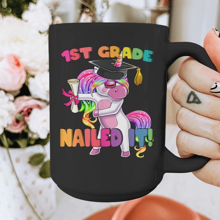 1st Grade Nailed It Flossing Unicorn Graduation Shirt Graphic Print Coffee Mug