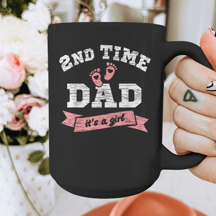 2nd Second Time Dad It's a Girl Gender Reveal Dad Of 2 Kids Graphic Print Coffee Mug