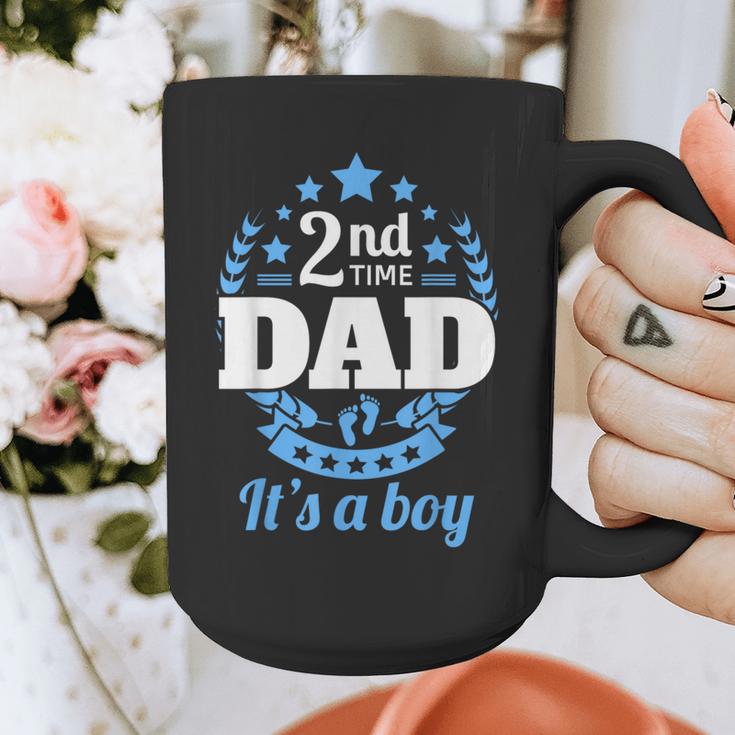 2nd Time Dad It's A Boy Dad Again Second Baby Announce Graphic Print Coffee Mug