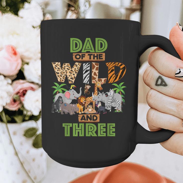 3rd Birthday Zoo Safari Jungle Dad Of The Wild And Three Graphic Print Coffee Mug