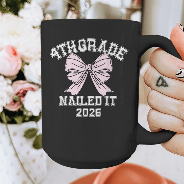 4th Grade Bow 2026 Fourth Grade Graduation Graphic Print Coffee Mug