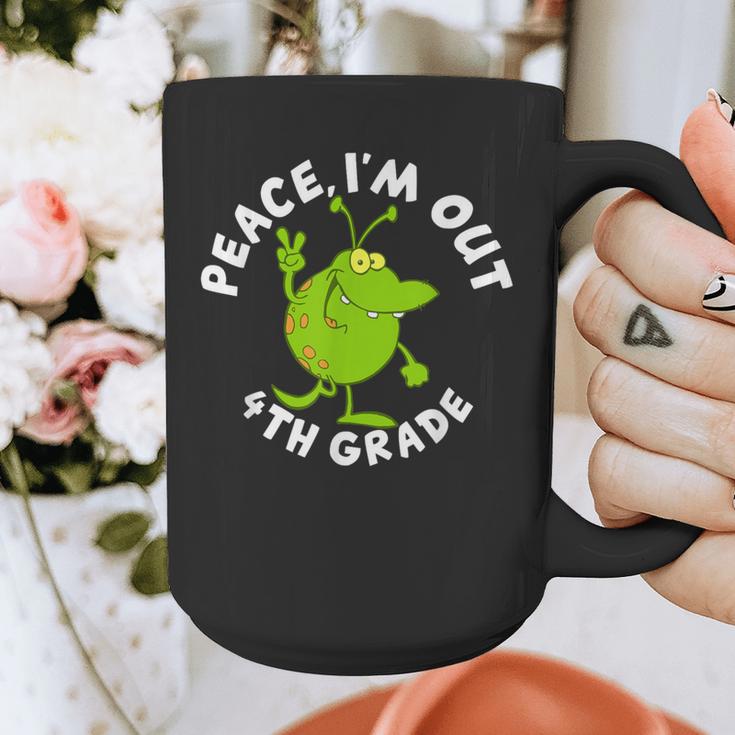4th Grade Graduation Promotion Peace I'm Out Last Day Graphic Print Coffee Mug