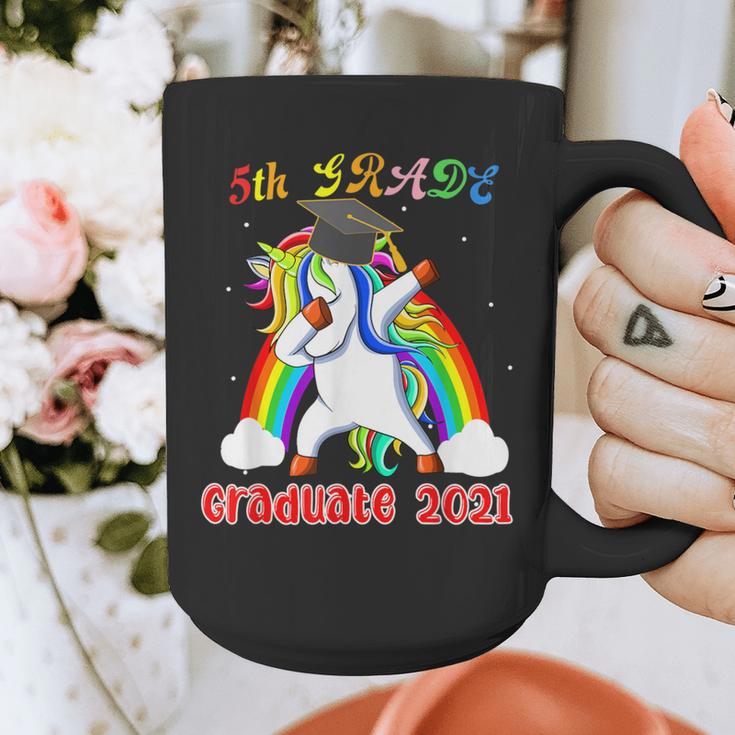 5th Grade Graduate Class 2021 Dabbing Unicorn Graduation Graphic Print Coffee Mug