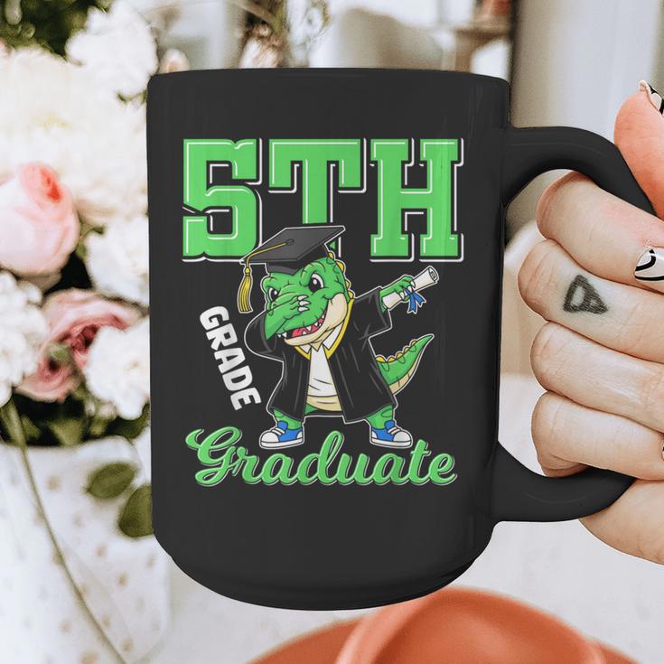 5th Grade Graduate Dinosaur Dab Graduation School Graphic Print Coffee Mug