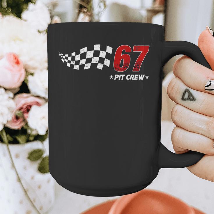 67 Pit Crew Six Seven Racing Birthday Race Car For Dad Mom Graphic Print Coffee Mug