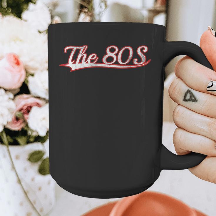 The 80S Eighties Decade Nostalgia Music Vintage Varsity Graphic Print Coffee Mug The 80S Eighties Decade Nostalgia Music Vintage Varsity Graphic Print Coffee Mug