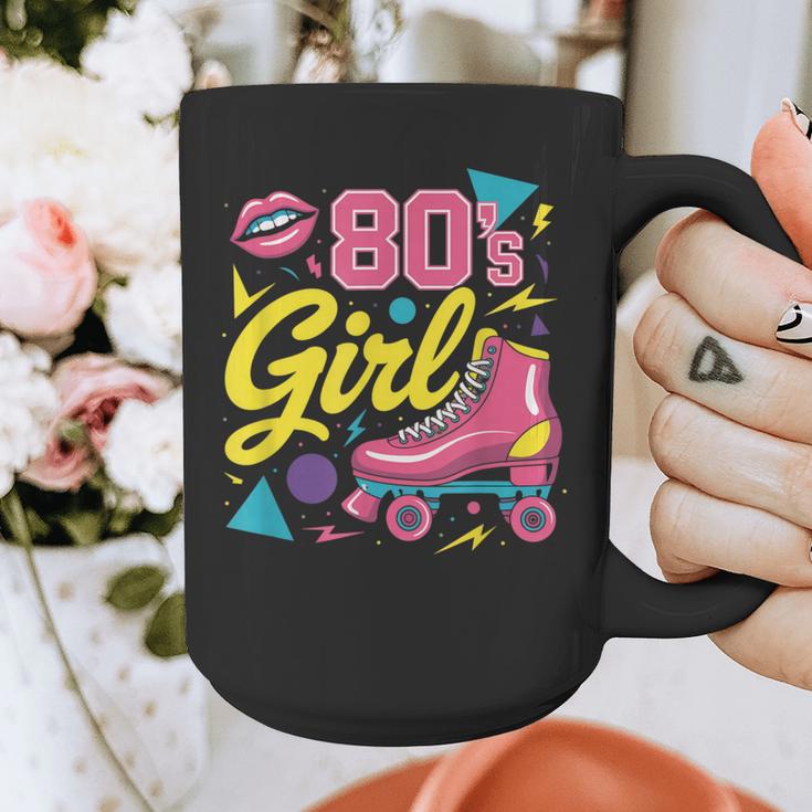 80's Girl Roller Skates Skating Eighties 1980s Nostalgia Graphic Print Coffee Mug