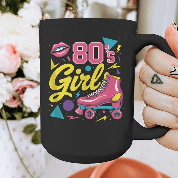 80's Girl Roller Skates Skating Eighties 1980s Nostalgia Graphic Print Coffee Mug