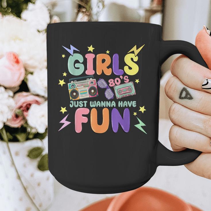 80's Girls Just Wanna Have Fun Nostalgia 1980s Graphic Print Coffee Mug 80's Girls Just Wanna Have Fun Nostalgia 1980s Graphic Print Coffee Mug