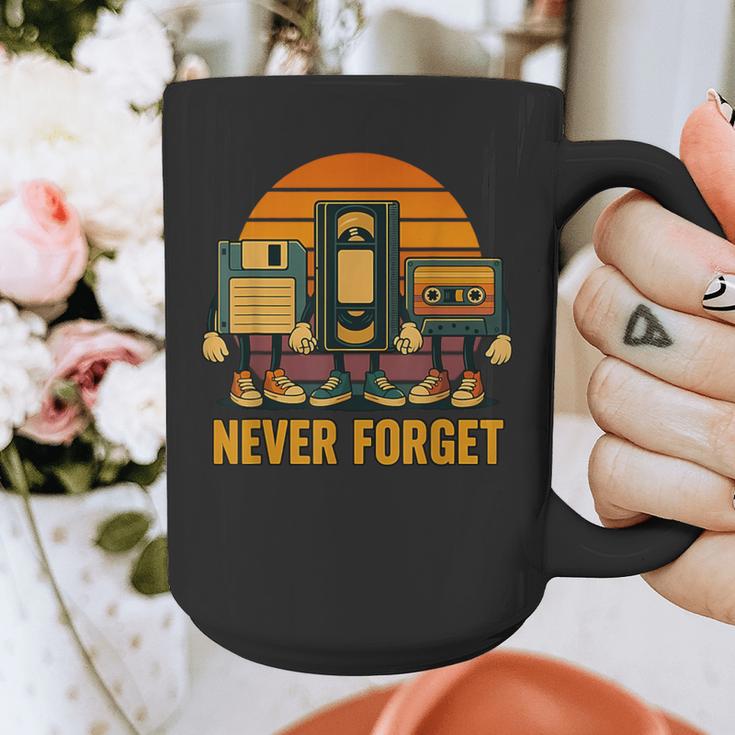 90s Nostalgia Never Forget Retro Graphic Print Coffee Mug