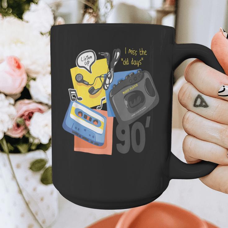 90s Retro Cassette And Walkman Nostalgia Graphic Tee Graphic Print Coffee Mug