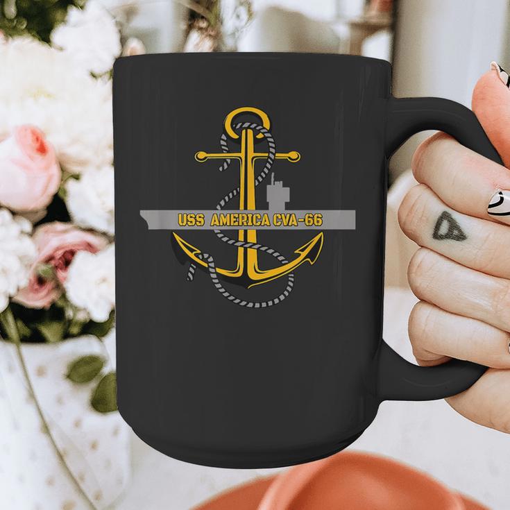 Aircraft Carrier USS America CVA-66 Veterans Day Dad Son Boy Graphic Print Coffee Mug