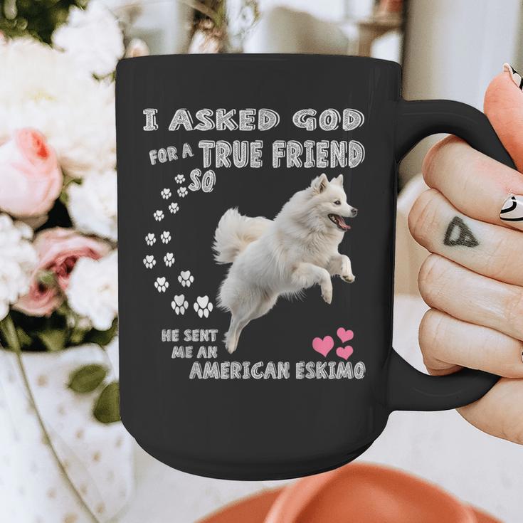 American Eskimo Dog Mom Eskie Dad Art Eskie Lover Quote Graphic Print Coffee Mug