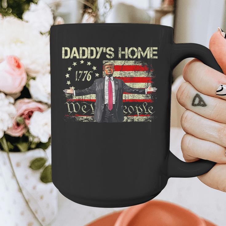 American Flag Trump 2024 Daddy's Home We The People Graphic Print Coffee Mug