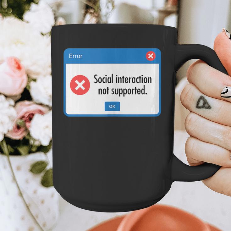 Anti Social Introvert Social Interaction Not Supported Graphic Print Coffee Mug