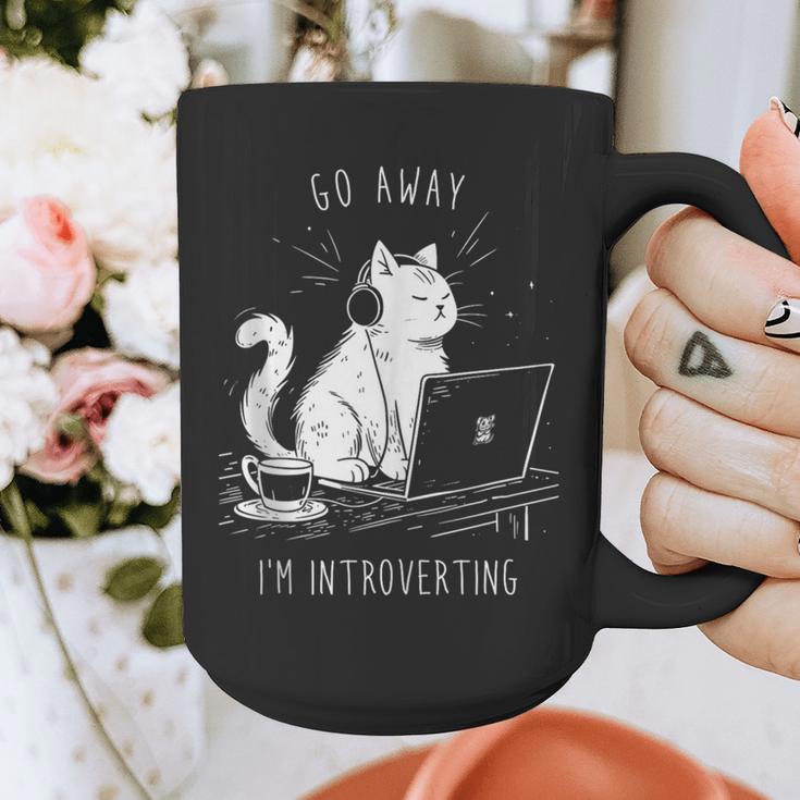 Antisocial Introvert Cat With Coffee On Computer Emo Goth Graphic Print Coffee Mug Antisocial Introvert Cat With Coffee On Computer Emo Goth Graphic Print Coffee Mug