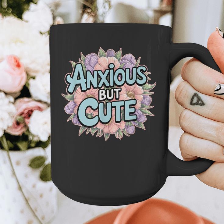 Anxious But Cute Introvert Floral Social Anxiety Graphic Print Coffee Mug Anxious But Cute Introvert Floral Social Anxiety Graphic Print Coffee Mug