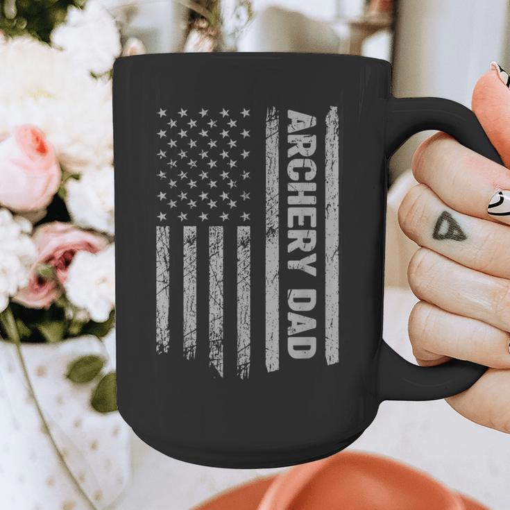 Archery Dad America US Flag Patriot Vintage Archer Graphic Print Coffee Mug
