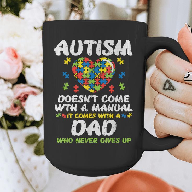 Autism Doesnt Come With Manual Dad Puzzle Awareness Men Graphic Print Coffee Mug