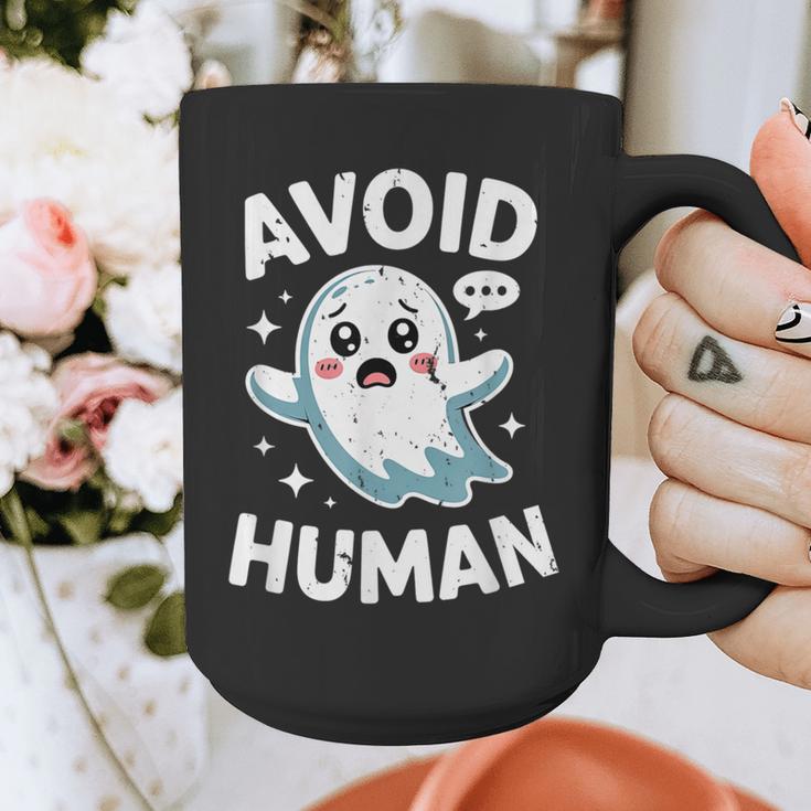 Avoid Humans Cute Kawaii Pastel Ghost Introvert Saying Graphic Print Coffee Mug Avoid Humans Cute Kawaii Pastel Ghost Introvert Saying Graphic Print Coffee Mug