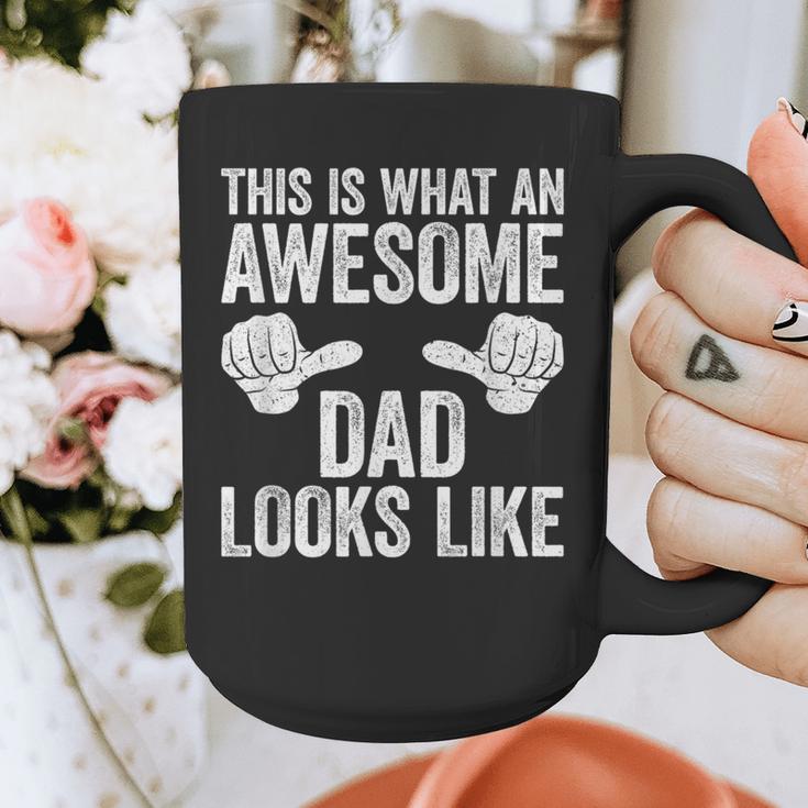 This Is What An Awesome Dad Looks Like Shirt Men Fathers Day Graphic Print Coffee Mug