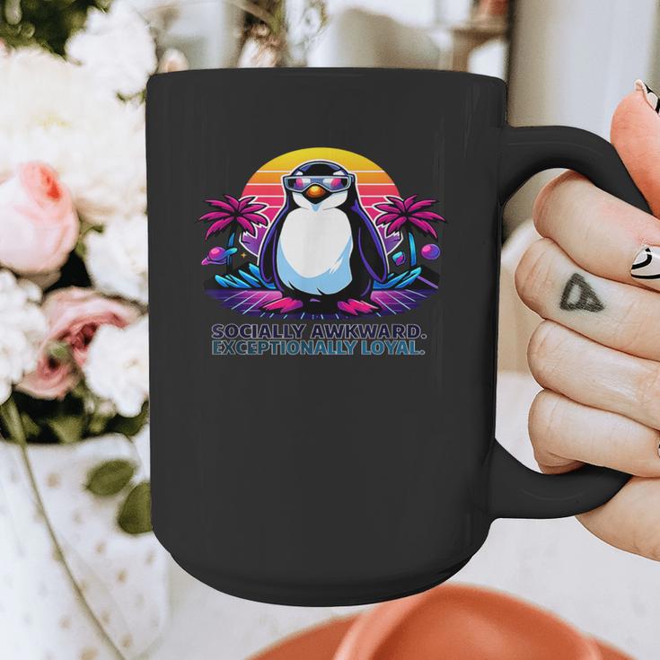Awkward But Loyal Penguin Synthwave Vapowave Introvert Graphic Print Coffee Mug Awkward But Loyal Penguin Synthwave Vapowave Introvert Graphic Print Coffee Mug