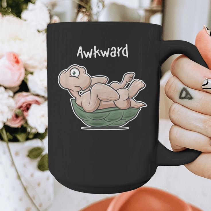 Awkward Turtle Upside Down Witty Comical Introvert Graphic Print Coffee Mug Awkward Turtle Upside Down Witty Comical Introvert Graphic Print Coffee Mug