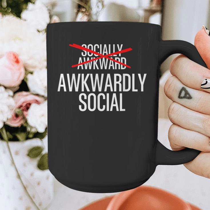 Awkwardly Social Socially Awkward Anxious Introverts Graphic Print Coffee Mug Awkwardly Social Socially Awkward Anxious Introverts Graphic Print Coffee Mug