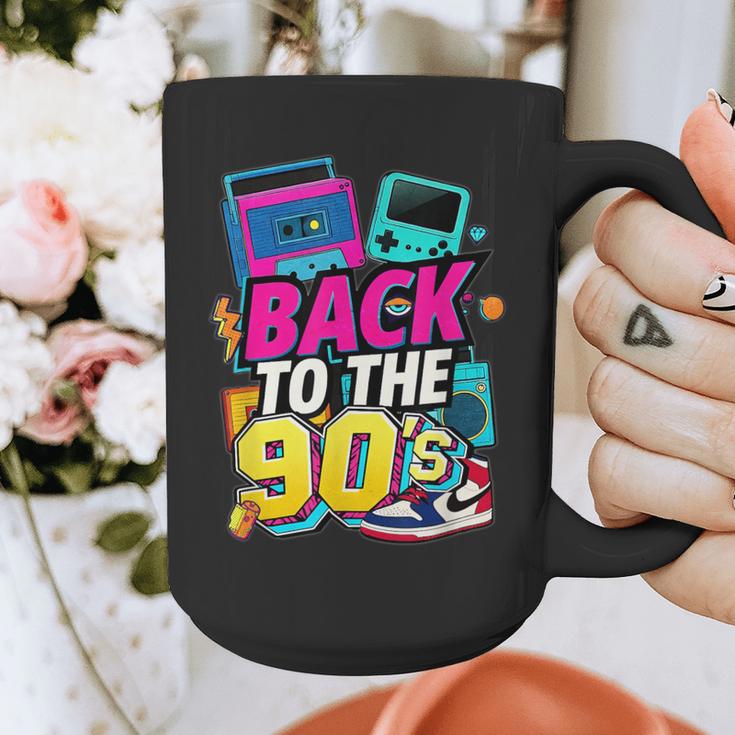 Back To The 90s Nostalgia Cassette Game Console Boombox Graphic Print Coffee Mug