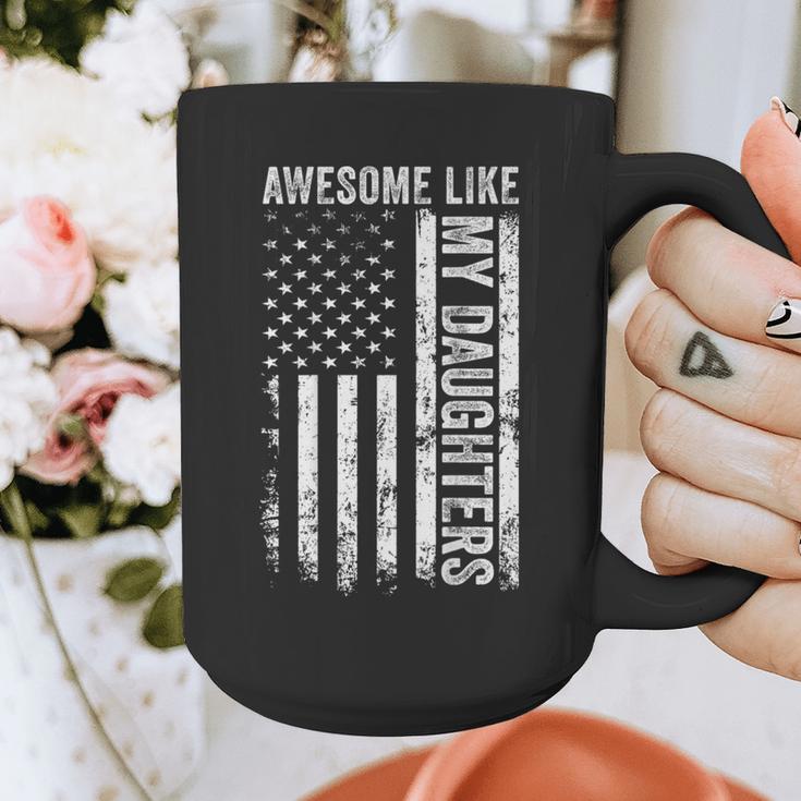 ON Back Awesome Like My Daughters Men Fathers Day Dad Graphic Print Coffee Mug
