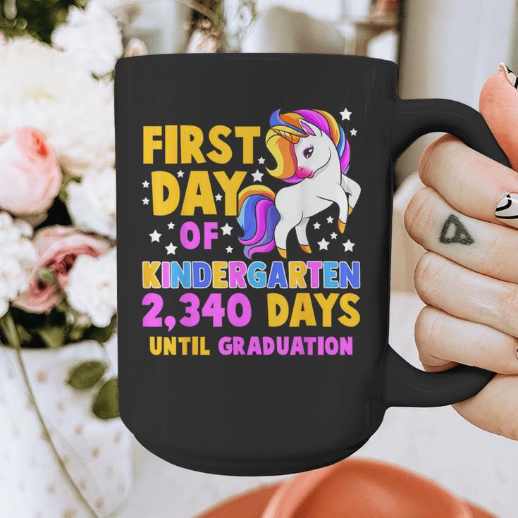 Back To School First Day Of Kindergarten Graduation Unicorn Graphic Print Coffee Mug