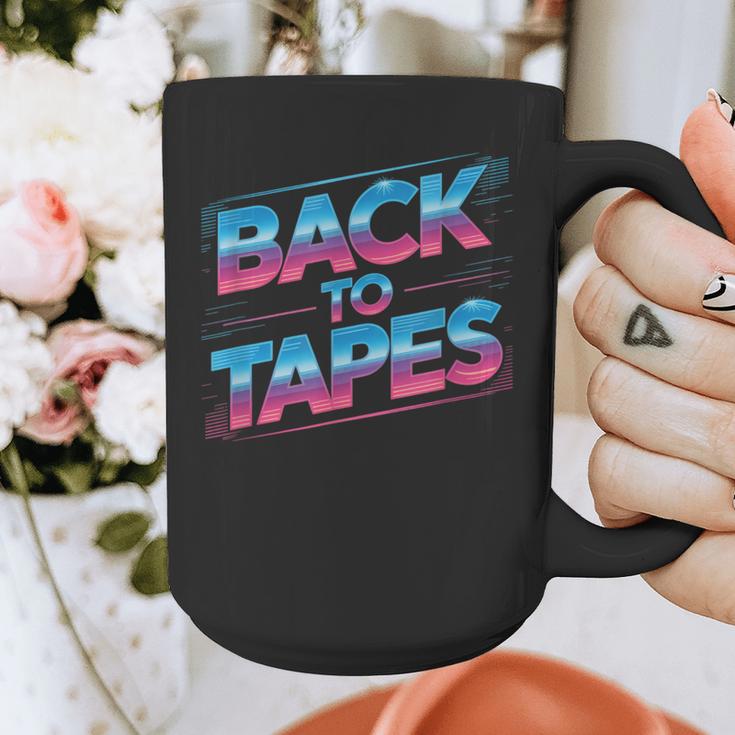 Back To Tapes Retro 80s Cassette Mixtape Nostalgia Graphic Print Coffee Mug